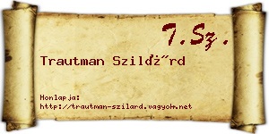 Trautman Szilárd névjegykártya