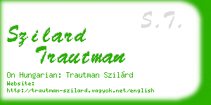 szilard trautman business card