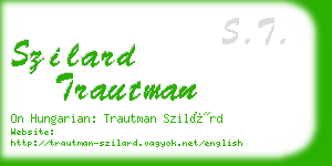 szilard trautman business card